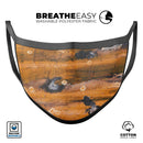 Abstract Wet Paint Dark Gold - Made in USA Mouth Cover Unisex Anti-Dust Cotton Blend Reusable & Washable Face Mask with Adjustable Sizing for Adult or Child