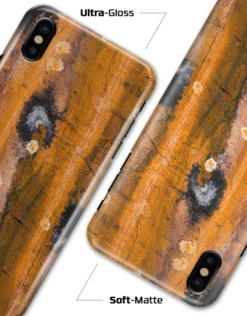 Abstract Wet Paint Dark Gold - iPhone X Clipit Case