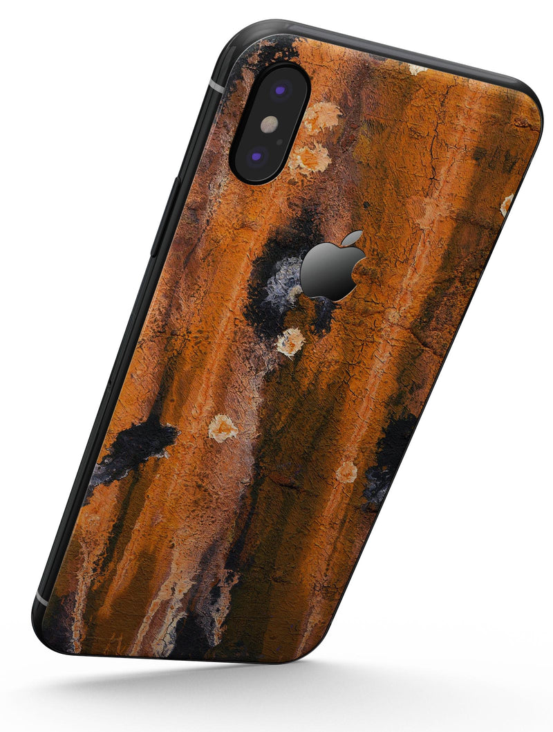 Abstract Wet Paint Dark Gold - iPhone X Skin-Kit