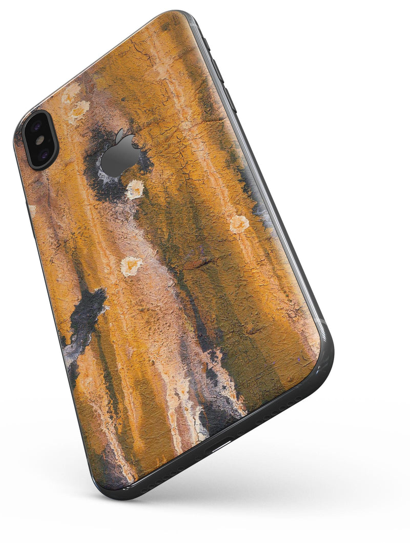 Abstract Wet Paint Dark Gold - iPhone X Skin-Kit