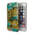 Abstract Wet Paint Gold iPhone 6/6s or 6/6s Plus 2-Piece Hybrid INK-Fuzed Case