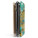 Abstract Wet Paint Gold iPhone 6/6s or 6/6s Plus 2-Piece Hybrid INK-Fuzed Case