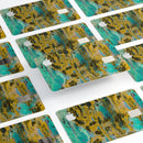 Abstract Wet Paint Gold - Premium Protective Decal Skin-Kit for the Apple Credit Card