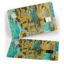 Abstract Wet Paint Gold - Premium Protective Decal Skin-Kit for the Apple Credit Card