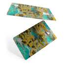 Abstract Wet Paint Gold - Premium Protective Decal Skin-Kit for the Apple Credit Card