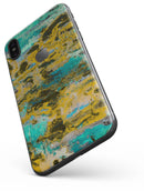 Abstract Wet Paint Gold - iPhone X Skin-Kit