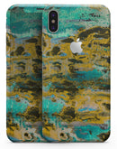 Abstract Wet Paint Gold - iPhone X Skin-Kit