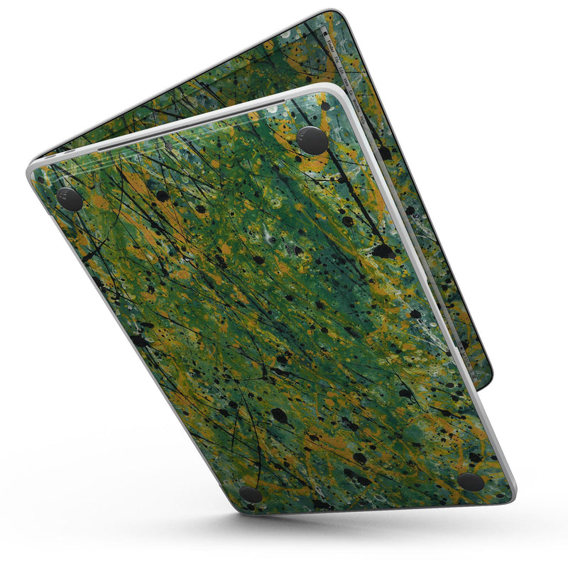MacBook Pro without Touch Bar Skin Kit - Abstract_Wet_Paint_Green_Lines-MacBook_13_Touch_V3.jpg?