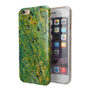 Abstract Wet Paint Green Lines iPhone 6/6s or 6/6s Plus 2-Piece Hybrid INK-Fuzed Case