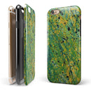 Abstract Wet Paint Green Lines iPhone 6/6s or 6/6s Plus 2-Piece Hybrid INK-Fuzed Case