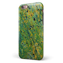 Abstract Wet Paint Green Lines iPhone 6/6s or 6/6s Plus 2-Piece Hybrid INK-Fuzed Case