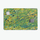 Abstract Wet Paint Green Lines - Premium Protective Decal Skin-Kit for the Apple Credit Card