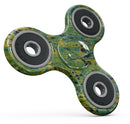 Abstract Wet Paint Green Lines Full-Body Fidget Spinner Skin-Kit