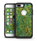 Abstract Wet Paint Green Lines - iPhone 7 or 7 Plus Commuter Case Skin Kit