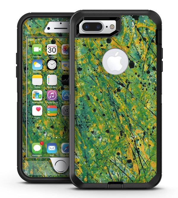 Abstract Wet Paint Green Lines - iPhone 7 Plus/8 Plus OtterBox Case & Skin Kits