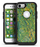 Abstract Wet Paint Green Lines - iPhone 7 or 7 Plus Commuter Case Skin Kit