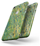 Abstract Wet Paint Green Lines - Skin-kit for the iPhone 8 or 8 Plus