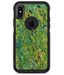 Abstract Wet Paint Green Lines - iPhone X OtterBox Case & Skin Kits