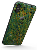 Abstract Wet Paint Green Lines - iPhone X Skin-Kit