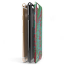 Abstract Wet Paint Mint Green to Red iPhone 6/6s or 6/6s Plus 2-Piece Hybrid INK-Fuzed Case