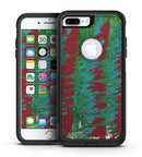 Abstract Wet Paint Mint Green to Red - iPhone 7 or 7 Plus Commuter Case Skin Kit