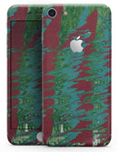 Abstract Wet Paint Mint Green to Red - Skin-kit for the iPhone 8 or 8 Plus