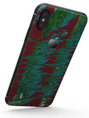 Abstract Wet Paint Mint Green to Red - iPhone X Skin-Kit