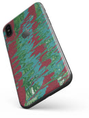 Abstract Wet Paint Mint Green to Red - iPhone X Skin-Kit
