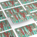 Abstract Wet Paint Mint Rustic - Premium Protective Decal Skin-Kit for the Apple Credit Card