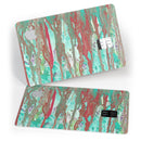Abstract Wet Paint Mint Rustic - Premium Protective Decal Skin-Kit for the Apple Credit Card