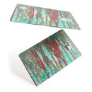 Abstract Wet Paint Mint Rustic - Premium Protective Decal Skin-Kit for the Apple Credit Card