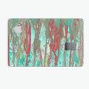 Abstract Wet Paint Mint Rustic - Premium Protective Decal Skin-Kit for the Apple Credit Card
