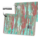 Abstract Wet Paint Mint Rustic - Premium Protective Decal Skin-Kit for the Apple Credit Card