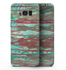 Abstract Wet Paint Mint Rustic - Samsung Galaxy S8 Full-Body Skin Kit