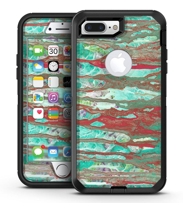 Abstract Wet Paint Mint Rustic - iPhone 7 Plus/8 Plus OtterBox Case & Skin Kits