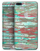 Abstract Wet Paint Mint Rustic - Skin-kit for the iPhone 8 or 8 Plus