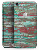 Abstract Wet Paint Mint Rustic - Skin-kit for the iPhone 8 or 8 Plus