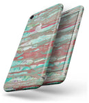 Abstract Wet Paint Mint Rustic - Skin-kit for the iPhone 8 or 8 Plus