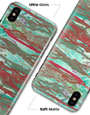 Abstract Wet Paint Mint Rustic - iPhone X Clipit Case