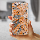 Abstract Wet Paint Orange iPhone 6/6s or 6/6s Plus 2-Piece Hybrid INK-Fuzed Case