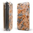 Abstract Wet Paint Orange iPhone 6/6s or 6/6s Plus 2-Piece Hybrid INK-Fuzed Case