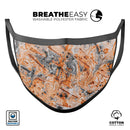 Abstract Wet Paint Orange - Made in USA Mouth Cover Unisex Anti-Dust Cotton Blend Reusable & Washable Face Mask with Adjustable Sizing for Adult or Child
