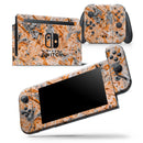 Abstract Wet Paint Orange - Vinyl Skin Wrap for Nintendo Switch 2, OLED, Lite, Pro Controller, Wii & Classic Handhelds