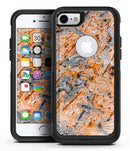 Abstract Wet Paint Orange - iPhone 7 or 7 Plus Commuter Case Skin Kit