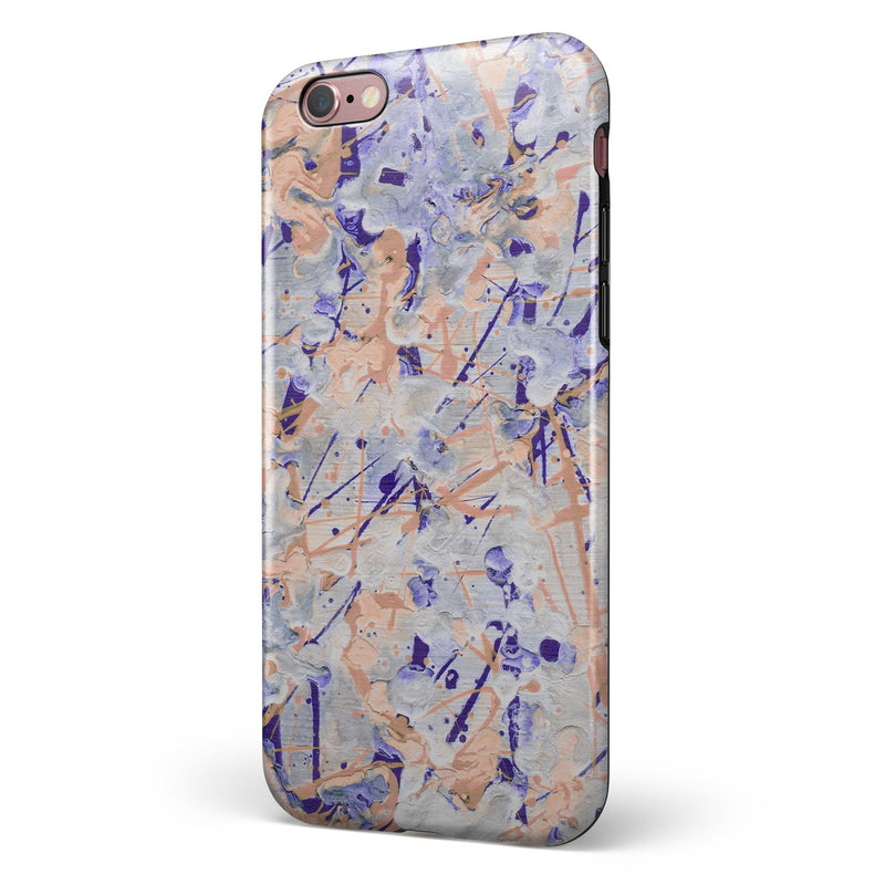 Abstract Wet Paint Pale iPhone 6/6s or 6/6s Plus 2-Piece Hybrid INK-Fuzed Case