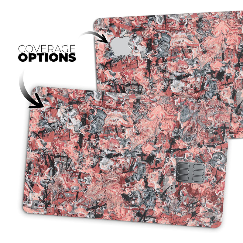 Abstract Wet Paint Pale Pink - Premium Protective Decal Skin-Kit for the Apple Credit Card