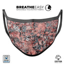 Abstract Wet Paint Pale Pink - Made in USA Mouth Cover Unisex Anti-Dust Cotton Blend Reusable & Washable Face Mask with Adjustable Sizing for Adult or Child