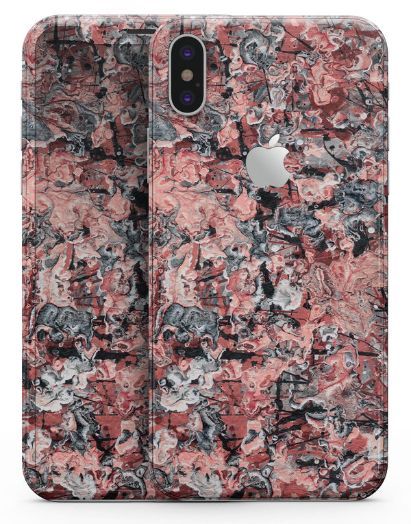 Abstract Wet Paint Pale Pink - iPhone X Skin-Kit