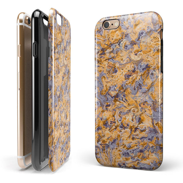 Abstract Wet Paint Pale v4 iPhone 6/6s or 6/6s Plus 2-Piece Hybrid INK-Fuzed Case