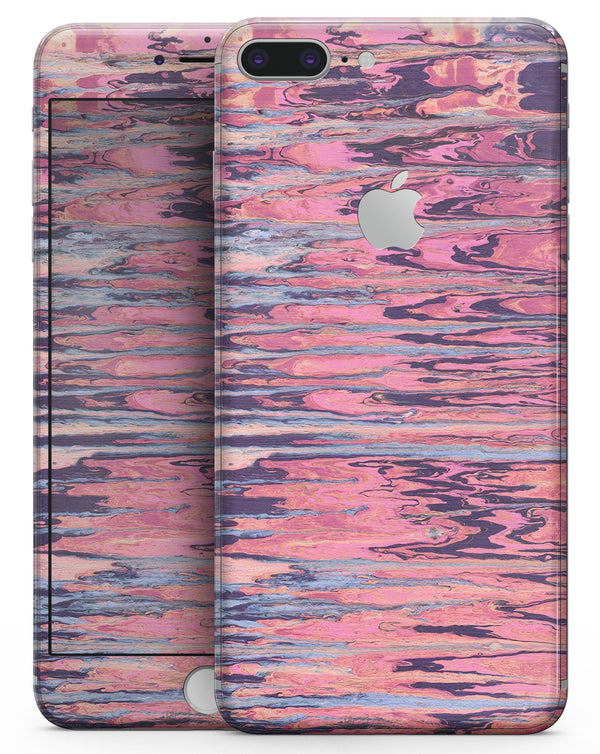Abstract Wet Paint Pink Sag - Skin-kit for the iPhone 8 or 8 Plus